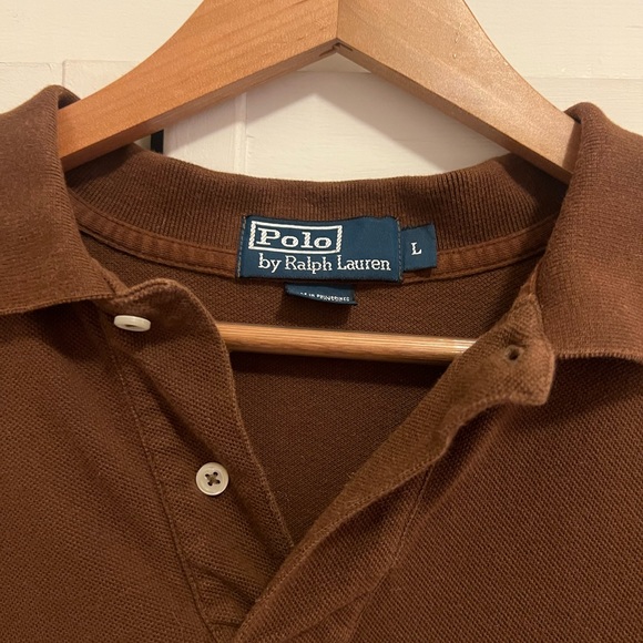 Ralph Lauren, brown Polo, size L - Picture 2 of 2